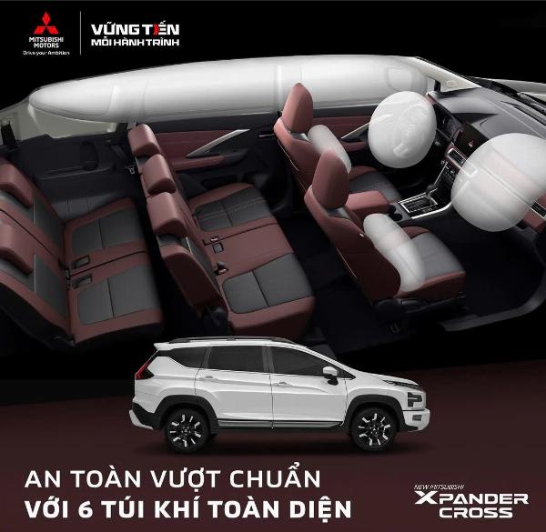 NEW XPANDER CROSS AN TOÀN VƯỢT CHUẨN VỚI 6 TÚI KHÍ TOÀN DIỆN