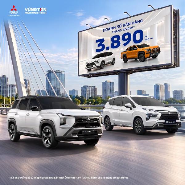 MITSUBISHI MOTORS VIỆT NAM TIẾP TỤC DUY TRÌ TOP 2 DOANH SỐ THÁNG 9/2026*